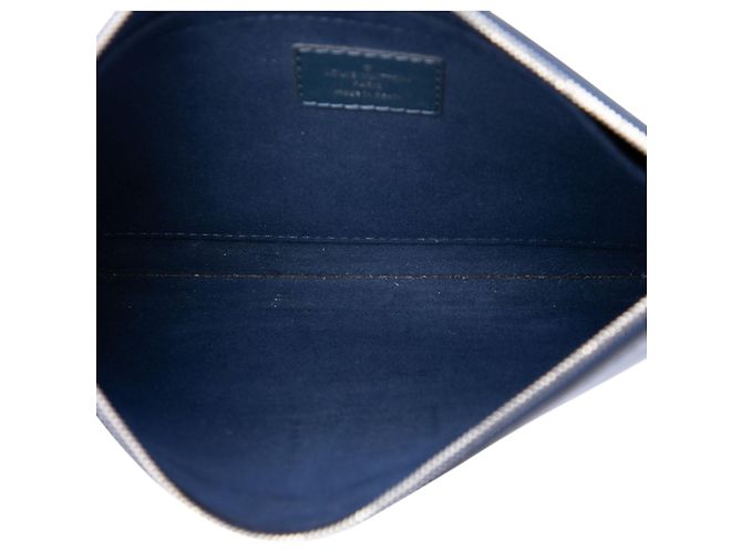 Pochette Louis Vuitton Epi Neverfull Blu - vista 4