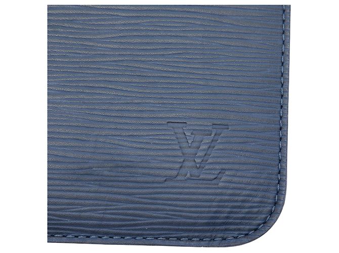 Pochette Louis Vuitton Epi Neverfull Blu - vista 5