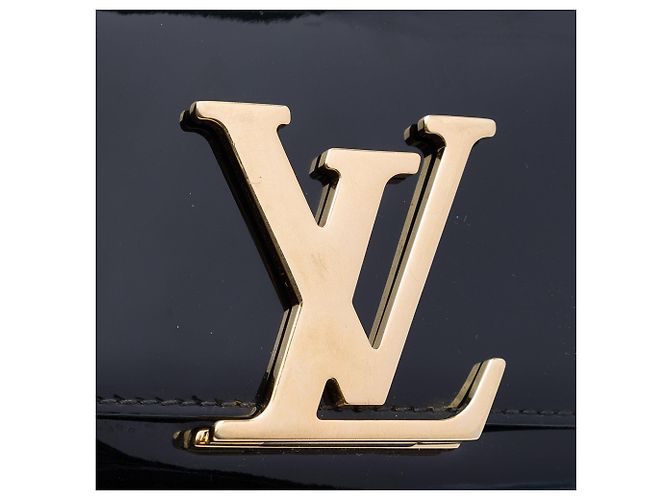 Clutch Louis Vuitton Vernis Louise Nera Nero - vista 5