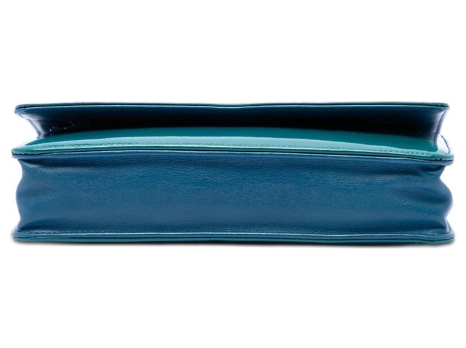 Borsa a tracolla Chanel CC Patent Wallet On Chain Blu - vista 3