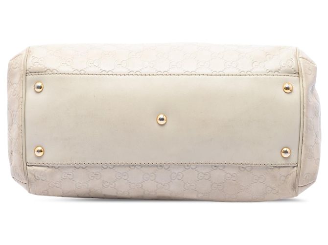 Weiße Gucci Medium Guccissima Scarlett Satchel - Ansicht 3