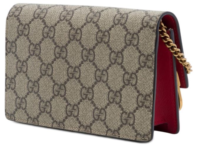 Borsa a tracolla Gucci Mini GG Supreme Cherry Beige - vista 2