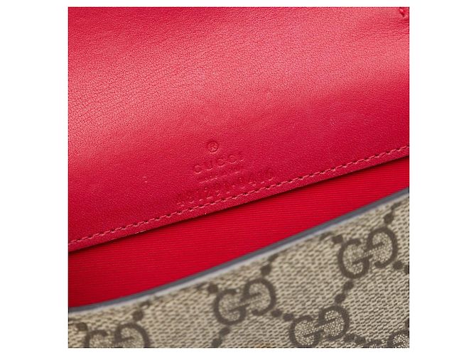 Borsa a tracolla Gucci Mini GG Supreme Cherry Beige - vista 5