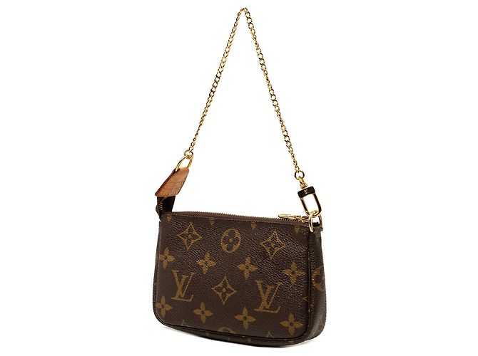 Borsa Louis Vuitton Monogram Mini Pochette Accessoires Marrone - vista 2