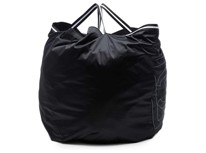 Borsa da viaggio Chanel CC Nylon Sport Line Nera Nero - vista 2