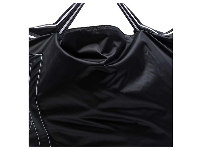 Borsa da viaggio Chanel CC Nylon Sport Line Nera Nero - vista 6