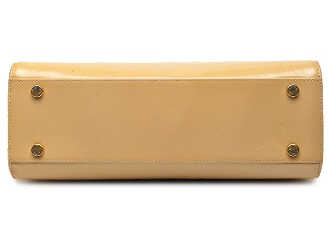 Borsa Satchel Louis Vuitton Monogram Vernis Brea GM Beige - vista 3
