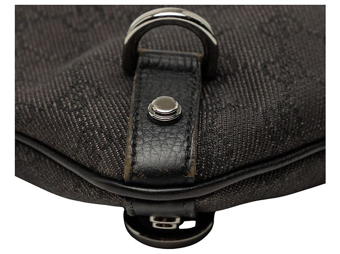 Borsa a tracolla Gucci GG Denim Abbey D Ring marrone - vista 6
