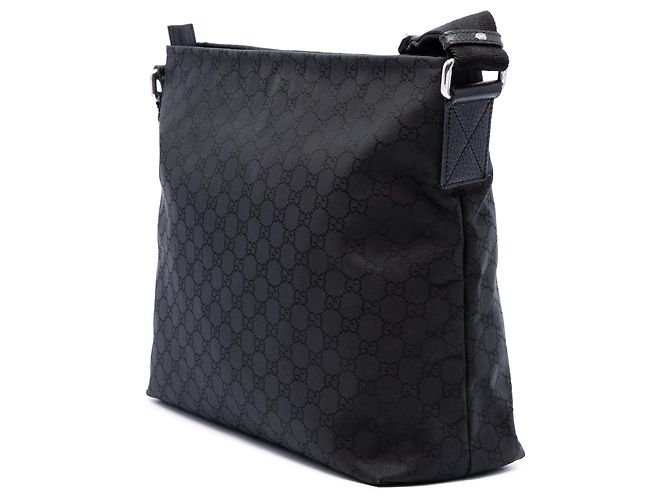 Borsa a tracolla Gucci GG in nylon nero - vista 2