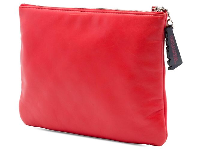Clutch Chanel Medium Printed Lambskin Cuba La Habana O Case Vermelha Vermelho - vista 2