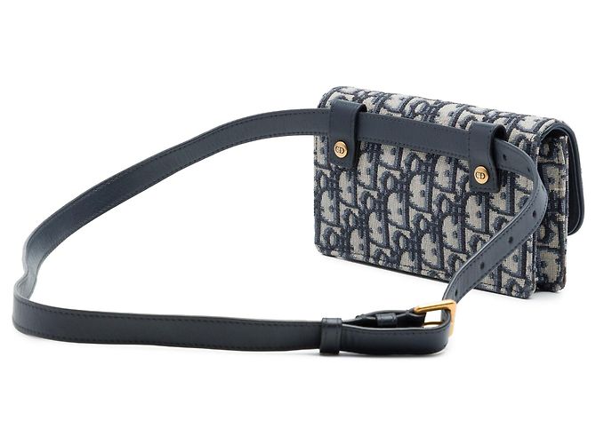 Dior Oblique Canvas Saddle Gürteltasche in Blau - Ansicht 2