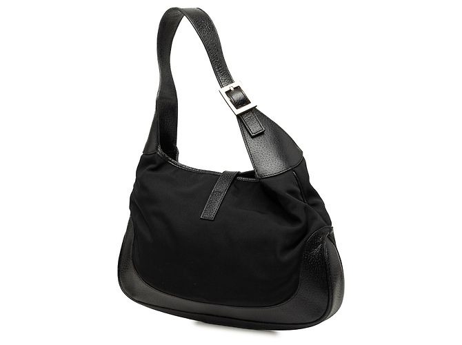 Borsa a tracolla Jackie Gucci in nylon nero - vista 2