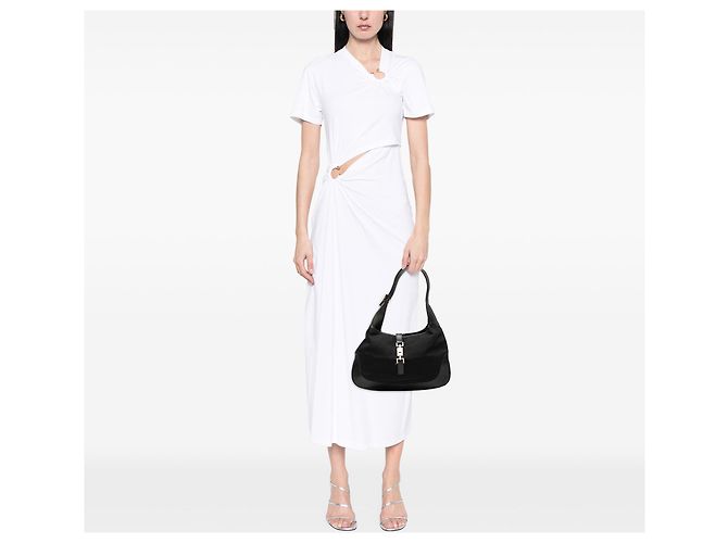 Borsa a tracolla Jackie Gucci in nylon nero - vista 6