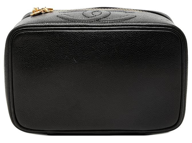 Borsa Vanity Chanel CC Caviar Nera Nero - vista 3