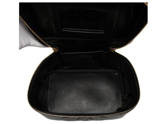 Borsa Vanity Chanel CC Caviar Nera Nero - vista 4