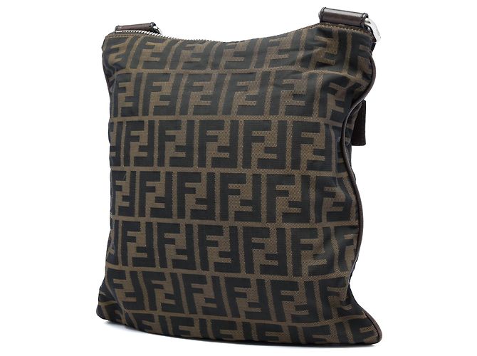 Borsa a tracolla Fendi Zucca Canvas marrone - vista 2