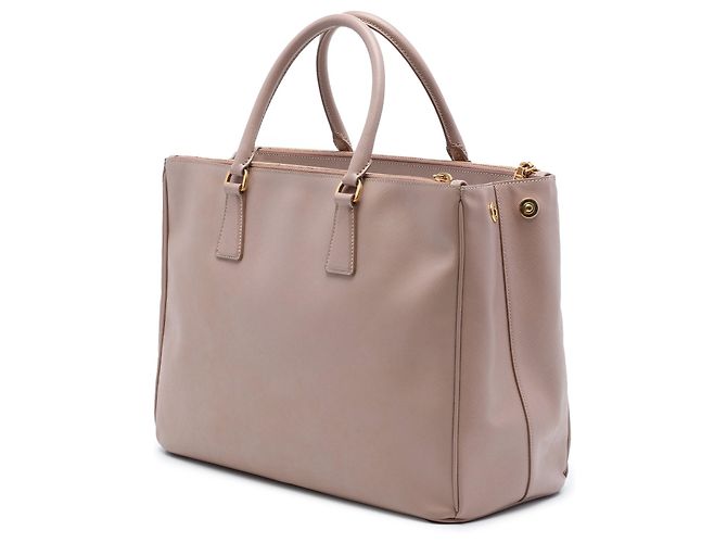 Borsa Tote Prada Large Saffiano Lux Galleria Double Zip Marrone - vista 2