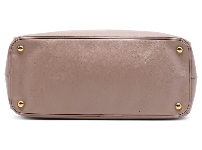 Borsa Tote Prada Large Saffiano Lux Galleria Double Zip Marrone - vista 3