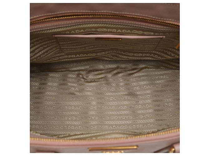 Borsa Tote Prada Large Saffiano Lux Galleria Double Zip Marrone - vista 4