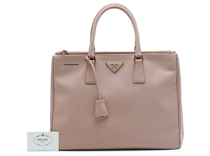 Borsa Tote Prada Large Saffiano Lux Galleria Double Zip Marrone - vista 7