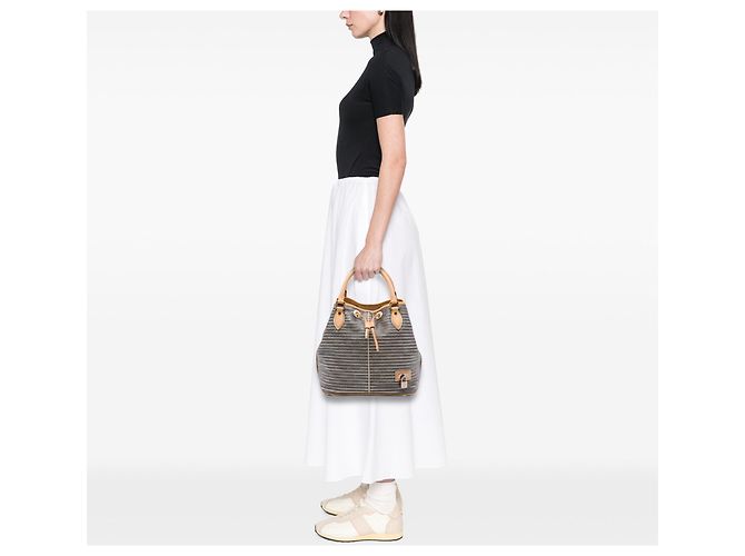 Borsa Satchel Louis Vuitton Monogram Eden Neo Grigia Grigio - vista 6