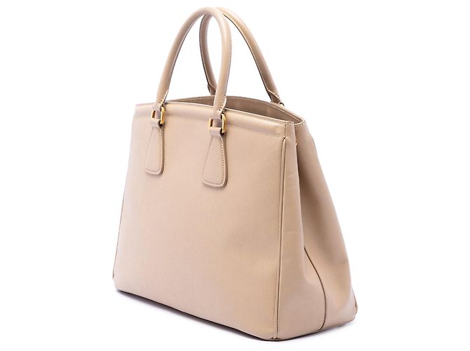 Borsa Tote Prada Saffiano Lux Parabole Beige - vista 2