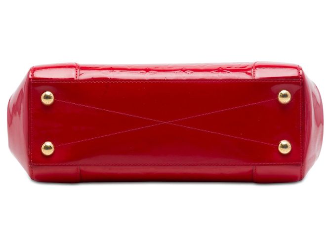 Borsa Satchel Louis Vuitton Monogram Vernis Santa Monica Rossa Rosso - vista 3