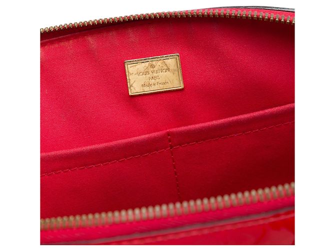 Borsa Satchel Louis Vuitton Monogram Vernis Santa Monica Rossa Rosso - vista 5