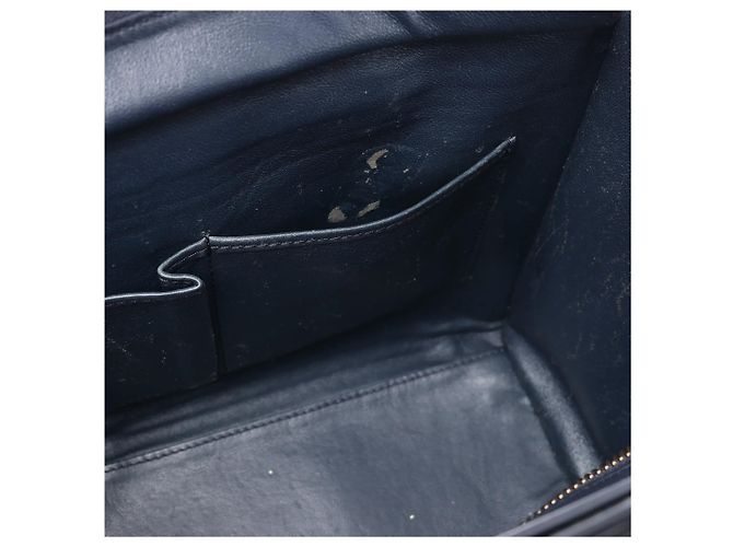 Céline Borsa a mano CELINE Luggage Micro in pelle blu navy - vista 8