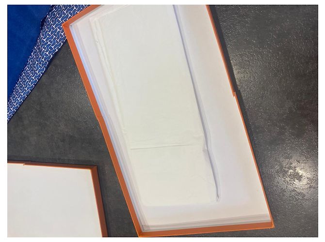 Hermès Angora-Schal Blau - Ansicht 7