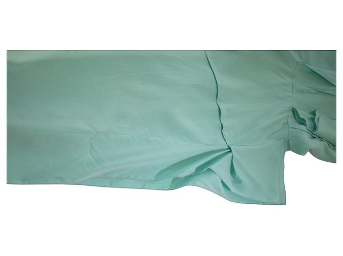 Roland Mouret Vestido Midi de Seda Drapeado Verde Menta Verde claro - vista 11