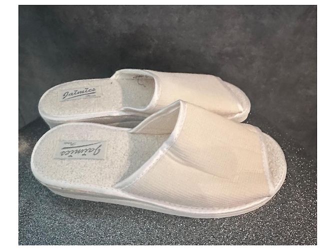 Autre Marque Mules Jaimies in cotone bianco Bianco sporco - vista 2