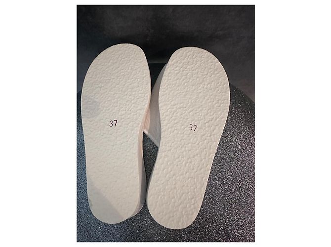 Autre Marque Mules Jaimies in cotone bianco Bianco sporco - vista 3