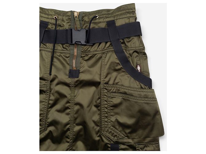 Falda Cargo Parachute Bondage Jean Paul Gaultier AW03 Verde - vista 3