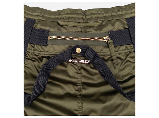 Falda Cargo Parachute Bondage Jean Paul Gaultier AW03 Verde - vista 4