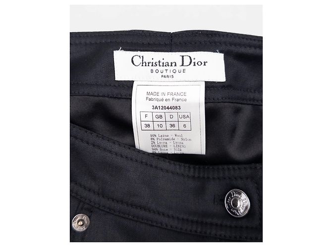 Dior by Galliano SS03 Beschichtete Bootcut Bondage Biker Pants Schwarz - Ansicht 5