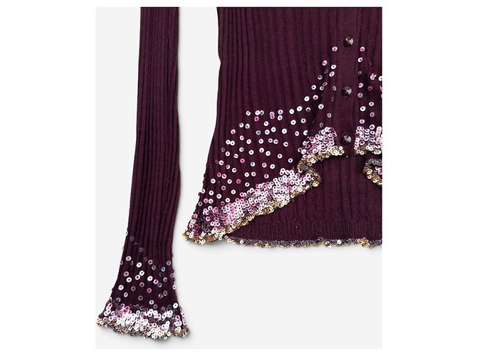 Roberto Cavalli Strick-Cardigan aus den 2000ern mit Pailletten und Strassknöpfen - Ansicht 4