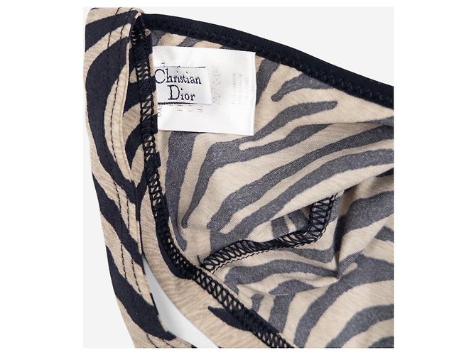 Conjunto de Bikini Estampado de Cebra Dior by Galliano 2000s Negro - vista 6