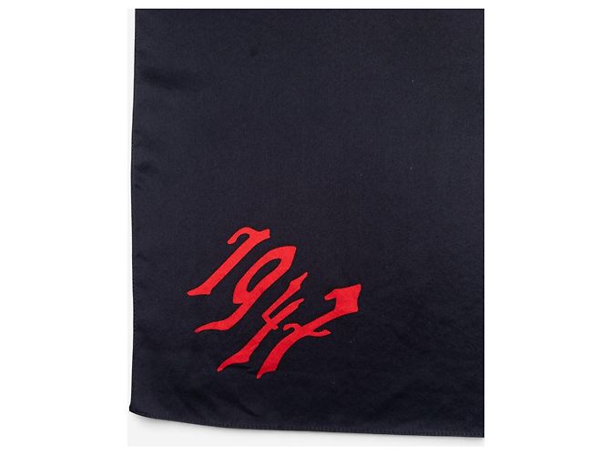 Dior by Galliano SS02 Chiffon Halstuch mit ‘Gothic’ Logo Schwarz - Ansicht 6