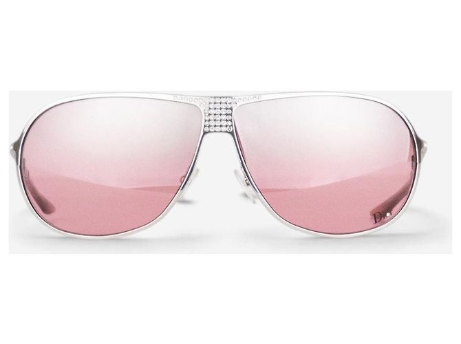 Dior by Galliano 2000er ‘Hard Dior 1’ Aviator Wrap Sonnenbrille mit Swarovski-Strass - Ansicht 2