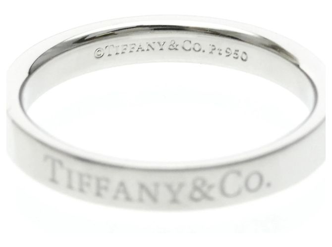 Tiffany & Co Tiffany Platina Flat Band Ring Silber - Ansicht 5