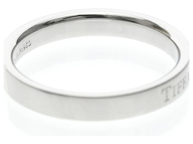 Tiffany & Co Tiffany Platina Flat Band Ring Silber - Ansicht 8
