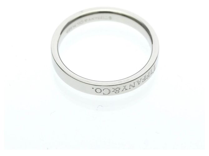 Tiffany & Co Tiffany Platina Flat Band Ring Silber - Ansicht 9