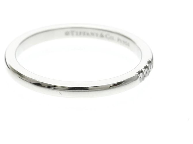 Tiffany & Co Tiffany Forever Trauring 3P Diamond Platinum Band Silber - Ansicht 4