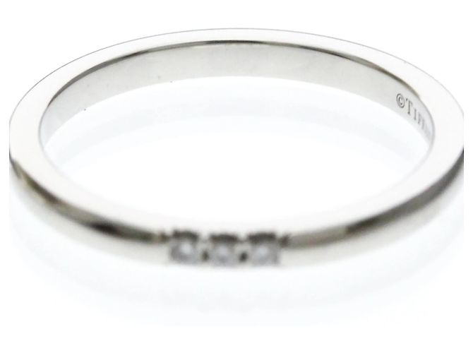 Tiffany & Co Tiffany Forever Trauring 3P Diamond Platinum Band Silber - Ansicht 5