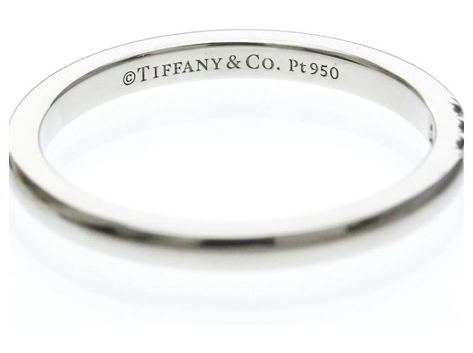 Tiffany & Co Tiffany Forever Trauring 3P Diamond Platinum Band Silber - Ansicht 6