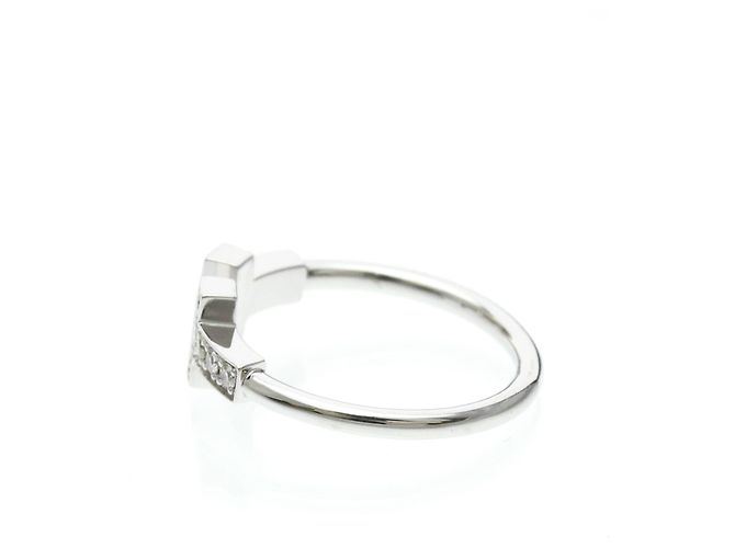 Tiffany & Co Anello Tiffany T-wire in diamanti e oro bianco Argento - vista 2