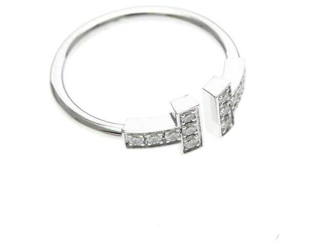 Tiffany & Co Anello Tiffany T-wire in diamanti e oro bianco Argento - vista 9
