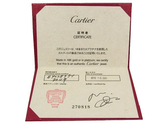 Cartier Tank Ring Diamant in Platin Silber - Ansicht 10