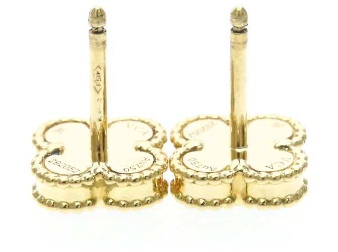 Orecchini Van Cleef & Arpels Sweet Alhambra Onyx D'oro - vista 3